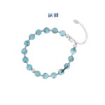 bracelet blue stone brb8 bracelet perle larimar argent gorgone rouge cuir chevreau . larimar pearls silver leather bracelet