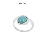 bague argent larimar blue stone