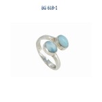 bague argent larimar blue stone