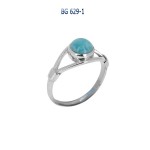 bague argent larimar blue stone