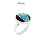 bague argent larimar blue stone