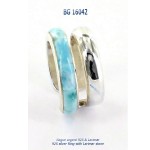 bague ring blue stone argent larimar bijou