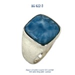 bague ring argent 925 silver larimar blue stone bijou