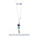 collier blue stone argent 925 silver larimar lapis-lazuli