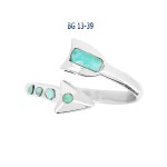 collection las flechas le bijou bleu bleu by Blue Stone bague larimar argent - silver ring arrow