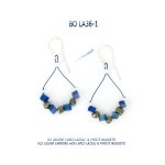 bo lapiz argent lapis-lazuli pyrite verre larimar 925 silver lapis-lazuli pyrite glass beads larimar earrings