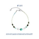 collection crystal bracelet argent 925 cristal de roche perle de verre larimar labradorite. 925 silver rock crystal labradorite larimar bracelets