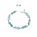 bracelet argent 925 larimar ambre corne noire . silver larimar ambar black corn bracelets