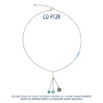 collection tahitian le bijou bleu bleu by Blue Stone collier larimar argent rhodié perle de tahiti - rhodium silver necklace tahiti pearls