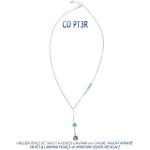 collection tahitian le bijou bleu bleu by Blue Stone collier larimar argent rhodié perle de tahiti - rhodium silver necklace tahiti pearls