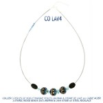 collection volcano le bijou bleu bleu by Blue Sone collier larimar argent pierre de lave - necklace lava stone silver