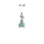 bijou pendentif lapin argent larimar 925 silver larimar pendant jewel