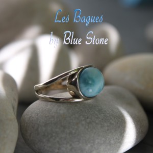 bague Blue Stone argent 925 Larimar. anillo de plata 925 y Larimar. 925 silver ring with Larimar stone