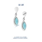 boucles d'oreilles Blue Stone marquise argent 925 et larimar