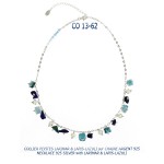 collier lapis-lazuli larimar argent 925 silver