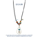 collier blue stone œil de sainte lucie cornaline argent 925 silver shiva eye