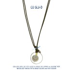 collier blue stone oeil de sainte lucie argent 925 silver shiva eye