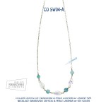 collier cristal swarovski elements larimar lapis-lazuli argent 925 silver