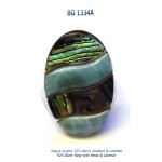 bague ring argent 925 silver abalone pawa larimar