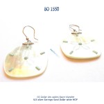 BO earrings argent 925 silver nacre MOP sand dollar des sables