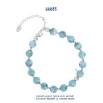bracelet larimar perle pearl argent 925 silver best of blue stone