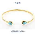 bracelet plaqué or plated gold blue stone