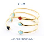 bracelet plaqué or plated gold blue stone