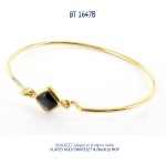 bracelet plaqué or plated gold blue stone