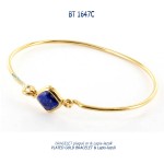 bracelet plaqué or plated gold blue stone