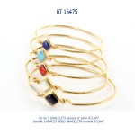 bracelet plaqué or plated gold blue stone