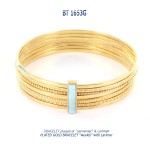 bracelet plaqué or plated gold blue stone