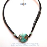 larimar necklace collier blue stone argent 925 silver