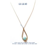 collier necklace argent silver larimar bluestone