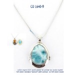 collier necklace argent silver larimar bluestone