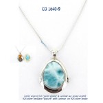 collier necklace argent silver larimar bluestone