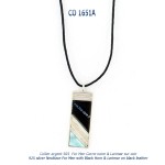 collier necklace for men argent 925 silver larimar