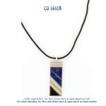 collier necklace for men argent 925 silver larimar