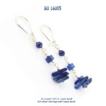 larimar bo earrings blue stone argent 925 silver lapis-lazuli