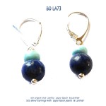 bo earrings classico blue stone larimar lapis-lazuli
