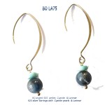 boucles oreilles earrings cyanite larimar bijou blue stone classico