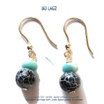 bijou jewel larimar bo earrings blue stone argent 925 silver agate agata classico