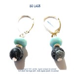 bijou jewel larimar bo earrings blue stone argent 925 silver agate agata classico