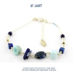 larimar bracelet blue stone argent 925 silver lapis-lazuli