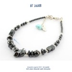 bracelet blue stone larimar hematite