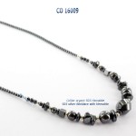 collier necklace blue stone larimar hematite