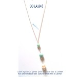 collier necklace bijou blue stone larimar perle culture